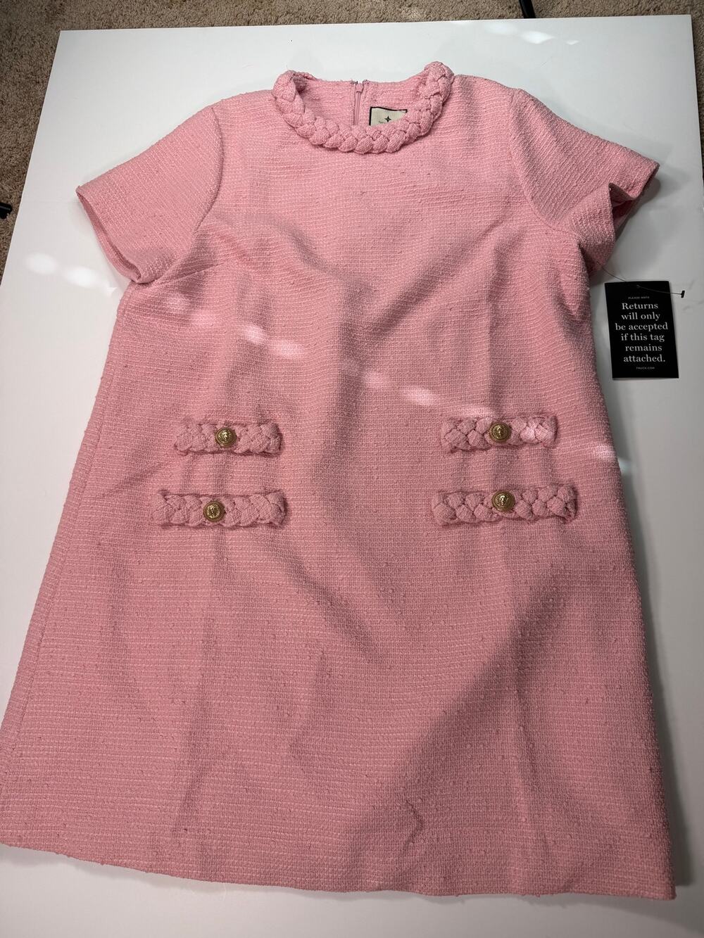 Tuckernuck Tweed Jackie Dress pink blossom XXXL NWT